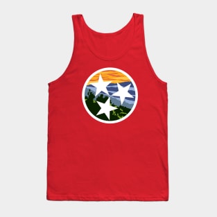 TN Flag with Smoky Mountains Tank Top